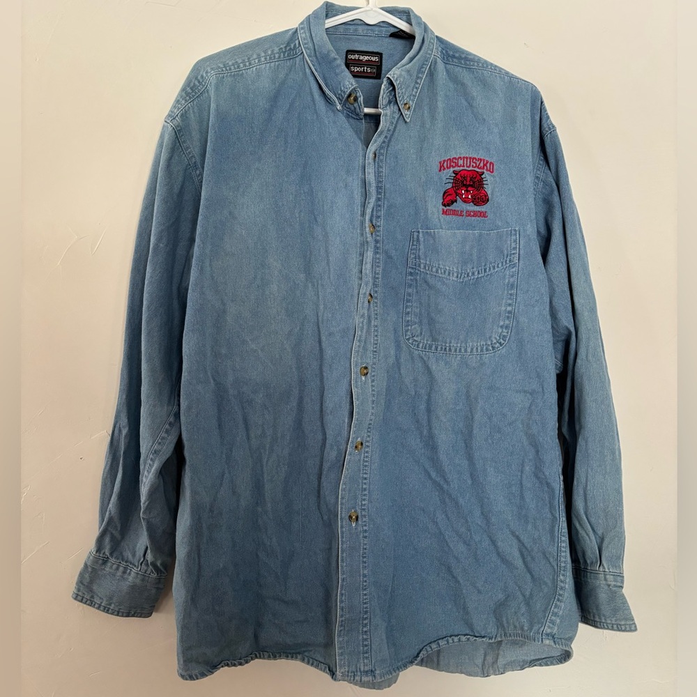 Blue Denim Button Down Shirt